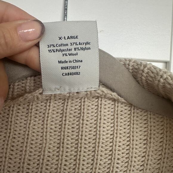 Varley Darwell True Knit Mirage Oversized Grown-On Neck Sweater,Size XL,Like New - Picture 4 of 10